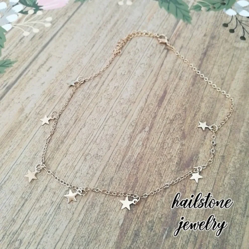 Star Choker Necklace (Gold) - Picture 4 of 5